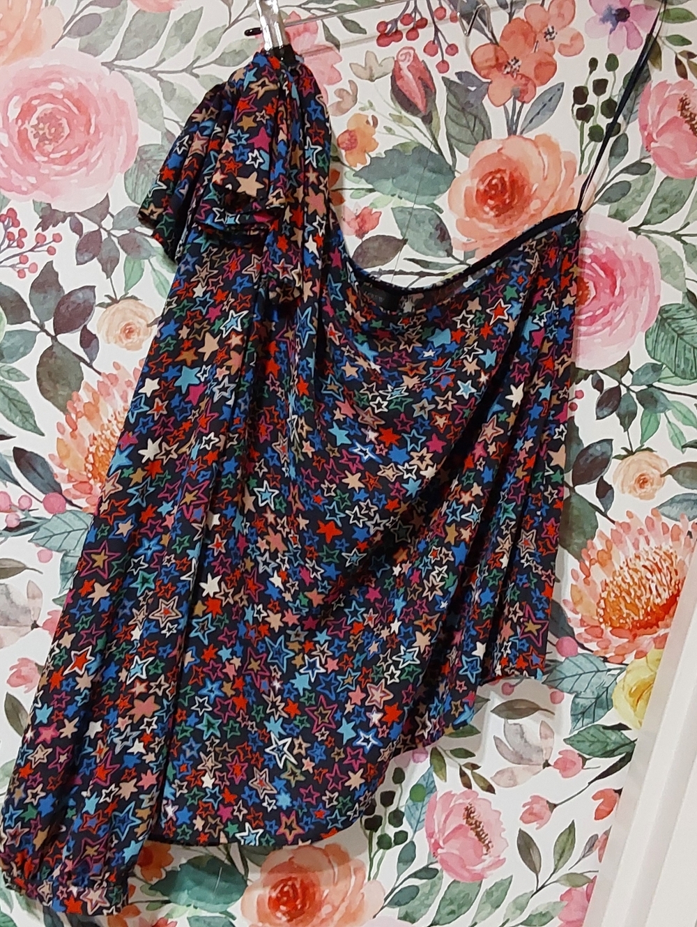 J. Crew Kaleidoscope Star One Shoulder Top - Size 10